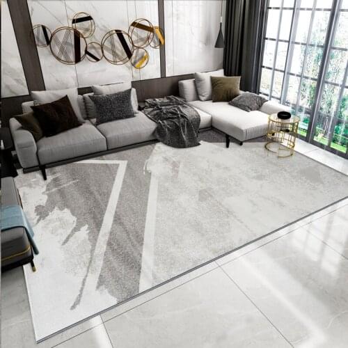 Gray Nordic Carpets For Living Room Bedroom Thick Coffee Table Area Rug Home Carpet Simple Modern Mat Floor Non-slip Decorative