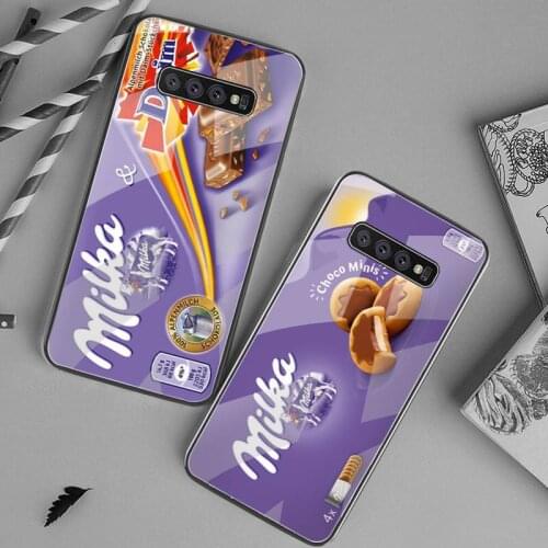Chocolate Milka Box Phone Cases Tempered Glass For Samsung S20 Plus S7 S8 S9 S10 Plus Note 8 9 10 Plus