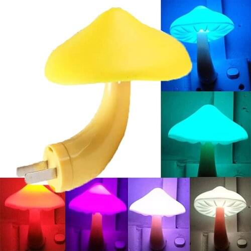 LED Mushroom Night Light Colorful Energy Saving Changing Magic Mini Pretty Mushroom-Shaped Night Lights for Adults Kids Lamp