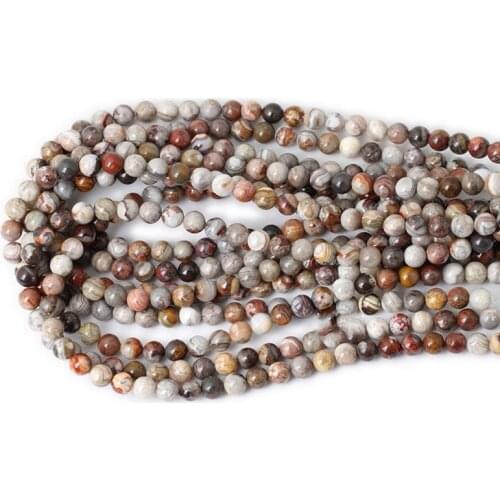 Loose beads crazy Agate round 6mm 14inch for DIY jewelry making FPPJ wholesale beads nature