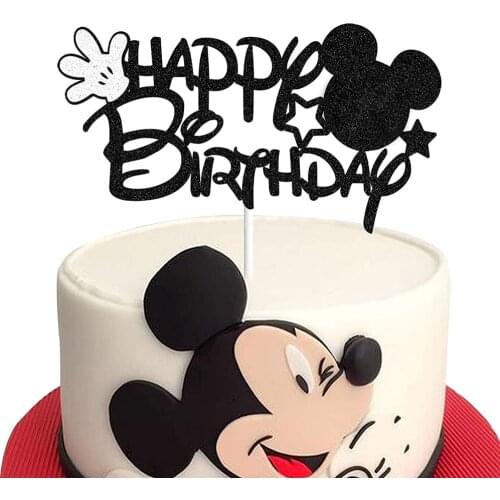 Disney Mickey Mouse Theme Kids Favor Birthday cake topper Event Party Cups Plates Baby Shower Disposable Tableware Supplies