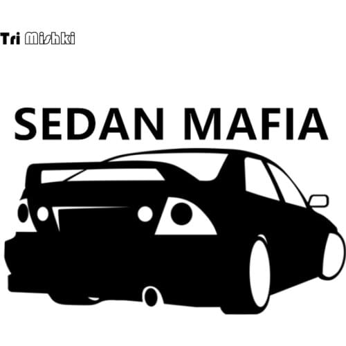 Tri Mishki HZX171# 12.1*20cm SEDAN MAFIA for Altezza car sticker Low Vinyl Decals Motorcycle Accessories sticker reflective