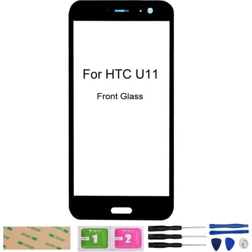 Outer Glass Screen Panel For HTC U11 U 11 (No LCD Touch Screen) Front Glass Panel Assembly Parts