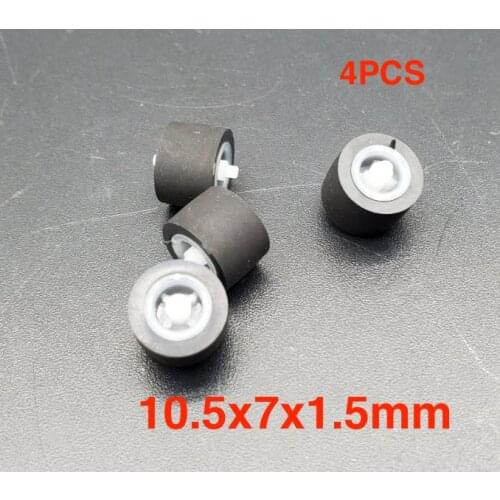 10.5x7x1.5mm pinch roller Audio Belt Pulley Tape Recorder Cassette deck rubber Wheel with axis for SONY Panasonic Stereo player