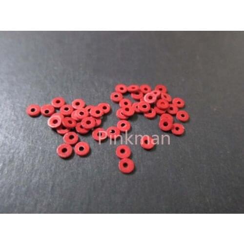 1000 Pcs M12 12mmx24mmx1.2mm Red Insulating Fiber Washer