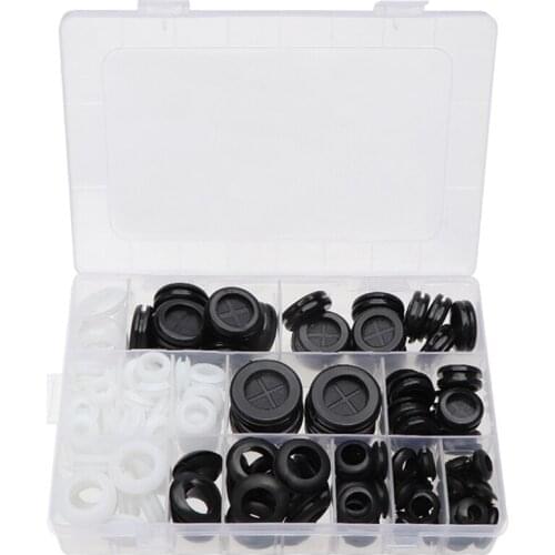 160Pcs Boxed Rubber Wire Protection Ring + Double-Sided Rubber Ring, Waterproof Wire Protection Sleeve, Protection Coil