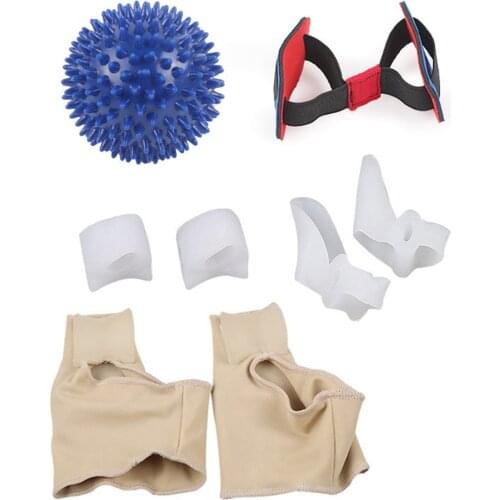 8pcs/set Toe Separator Hallux Valgus Corrector Big Toe Straightener Bunion Corrector Relief Protector SEBS Foot Care Tools