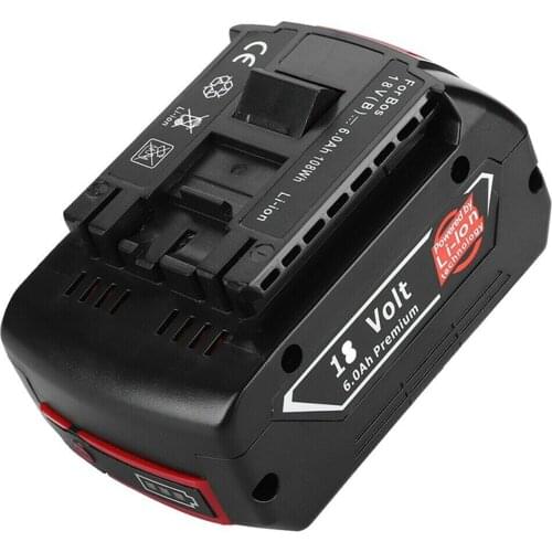 DVISI BAT609 18V 6000mAh Rechargeable Battery Pack Power Tools Batteries Replacement Cordless for Bosch Drill BAT618 Li-ion