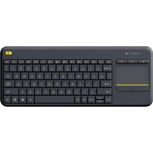 Logitech K400 Plus Wireless Touch Keyboard with Touchpad Notebook Touch Panel Uniflying Tech for PC Laptop Android Smart TV HTPC