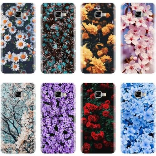 TPU Rose Flower Floral Aesthetic Plants Phone Case Silicone For Samsung Galaxy C9 C7 C5 Pro Soft Back Cover For Samsung C5 C7 C8