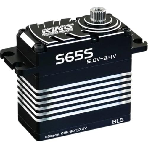 KINGMAX S65S 89g 65kg.cm digital Steel gears brushless standard servos waterproof full metal case for RC fixed-wing scale car