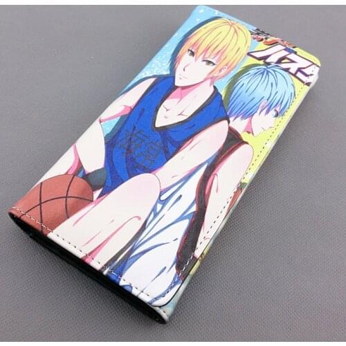 Long style PU wallet printed with Anime Kuroko no Basket Kuroko Tetsuya/Kagami Taiga with coin pocket