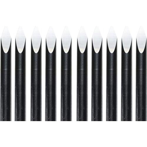 HUHAO 10pcs 3.175mm Dia., 45 Angle, 0.3mm Tip, 3 Edge Carbide Woodworking Tools, Engraving Bits for CNC Router Machine