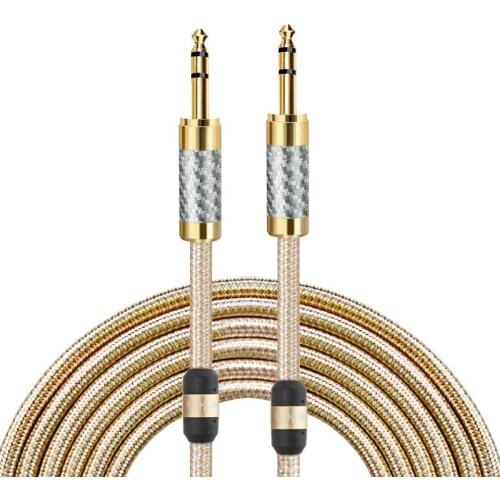 HiFi TRS Jack Audio Cable Stereo 6.35mm to 6.35mm for Mixing Console Amplifier Monitor Camera 1/4 inch Cable M/M 1M 2M 3M 5M 8M