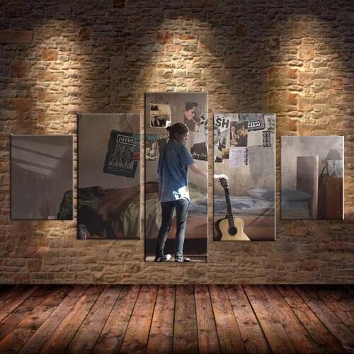 Framed 5 Pieces Video Game Poster The Last of Us Part 2 Oil Painting Wallpaper Canvas Painting Room Decor Wall Sticker Artwork