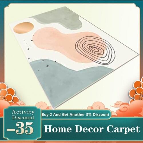 Home Accessories For Mat Rug Nordic Style Soft Living Room Carpet Abstract Simple Colorful Rugs Red Green Blue Color Blocks 2021