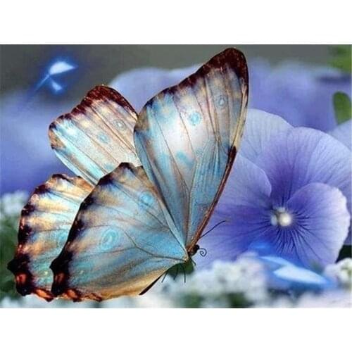 Butterfly Flower Vivid Animal DIY Cross Stitch 11CT Embroidery Kits Needlework Craft Set Cotton Thread Printed Canvas Sale