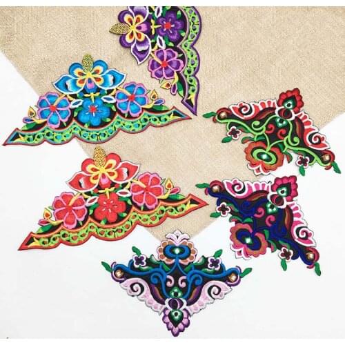Embroidery Patches Flowers Iron on Sticker for Clothing Big applique parches ropa Sewing Accessories Scrapbooking HB235