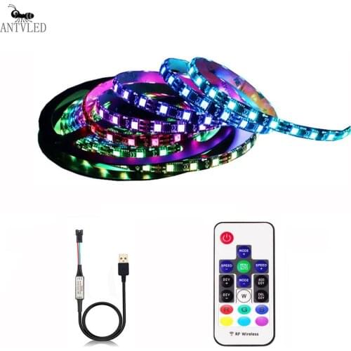 WS2811 5050 RGB Addressable Led Pixel Strip Light ,USB 17Keys-RF-DIY Controller kit