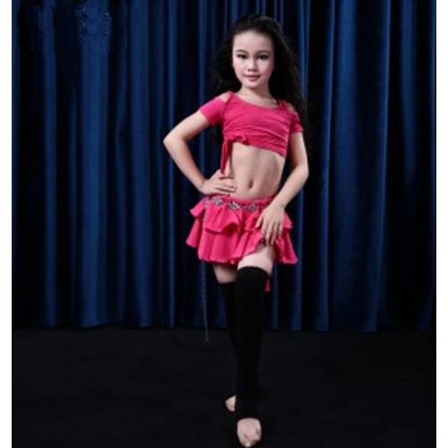HOT hand-made Child Belly Dance Costume Sets kids belly dancing Girls Bollywood indian Performance Clothing S/M/L 4 colors