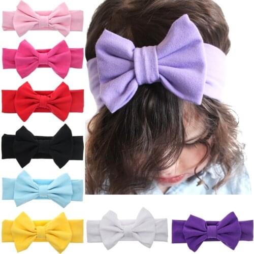 Bow Knot baby girl headband Infant hair accessories turban Tie bow newborn Headwear tiara headwrap Gift Toddlers bandage Ribbon