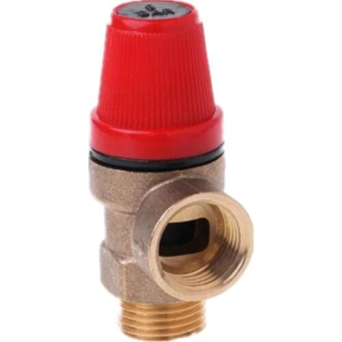 1Pc 1/2"BSPBrass Safety Valve Drain Relief Swithch For Solar Water Heater Inner&Outer Wire