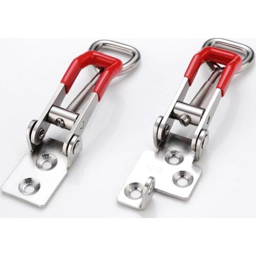 2pcs Toggle Latch Catch Toggle Clamp Adjustable Cabinet Boxes Lever Handle Lock Hasp For Sliding Door Furniture Hardware