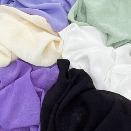 Chiffon Crepe 75D Solid Style Dress Scarf Fabric