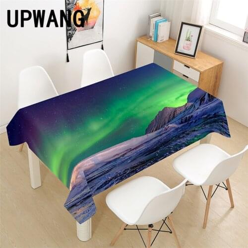 Aurora Tablecloth 3D Printed Table Cover Rectangular Tablecloth Wedding Birthday Party Kitchen Home Decor