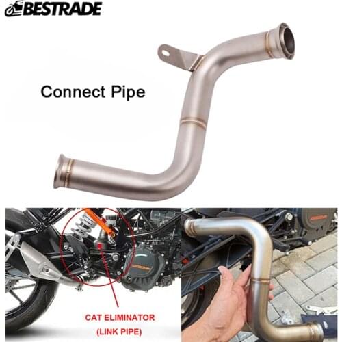 Middle Pipe Deleted Cat Pipe Motorcycle Exhaust Middle Link Connect Stainless Steel Tube Modified For Duke 125 250 390 2017-2020