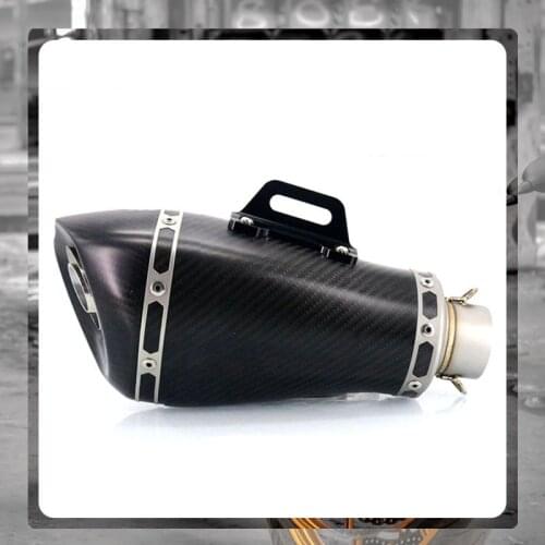 For HONDA CB400 CB600F CB650F CB1000R CBR600RR CBR1000RR CB500F Inlet 51MM Motorcycle Modified Carbon Fiber Exhaust Muffler Pipe