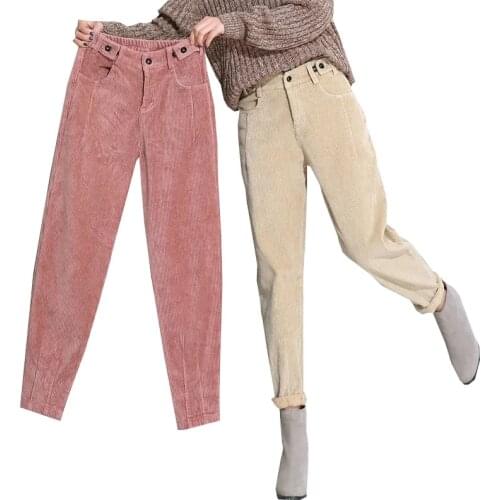 WWUCHENZHI Women's Corduroy Trousers