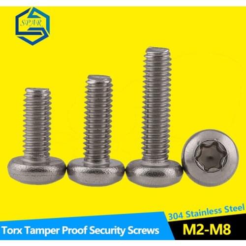 Button Head Torx Security Screws Tamper Proof Screws Torx Button Head Tamper Proof Screws Bolt 304 Stainless Steel M2-M8