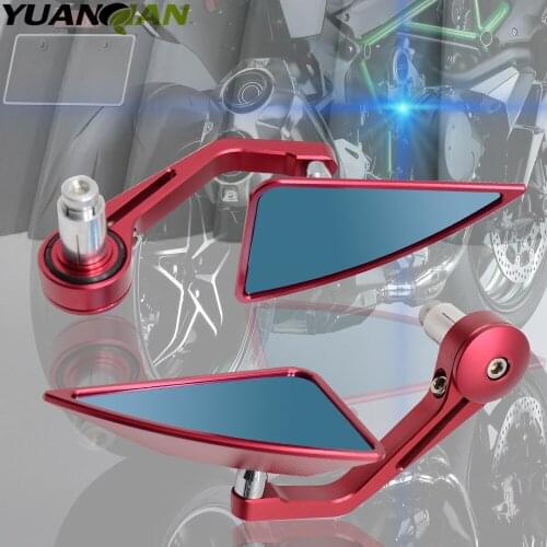 7/8" Round Motorcycle Rear View Handle Bar End Rearview Side Mirrors Chrome Black Cafe Racer Mirriors Motorbike Modified Mirrors