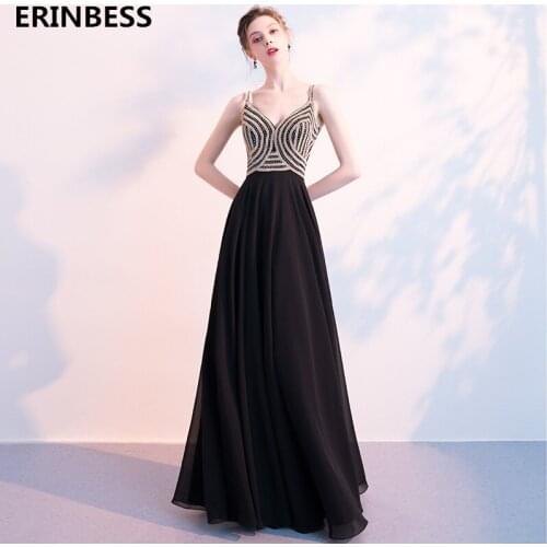 Abendkleider Sexy Sweetheart Black Evening Dresses Long Dress Gown Formal Party Gowns A-line Evening Dress Robe De Soiree 2019