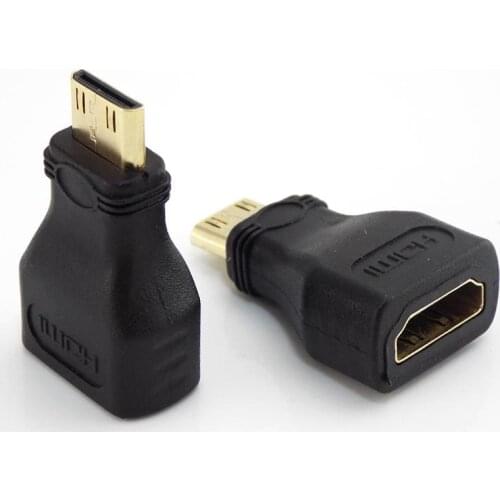 1/2/5pcs Mini HDMI-compatible Converter Male To Standard Extension Cable Adapter Female to Male Convertor Gold-Plated 1080P