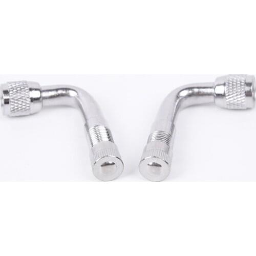 2Pcs Motorcycle 90 Degree Angle Bent Valve Adaptor Tyre Tube Valve Extension Adapter For Truck Car Moto Bike