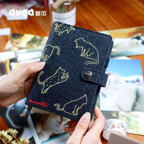 A5 A6 Spiral Travel Journal Notebook Felt Cover Chinese Style Classical Embroidery Gift Note book School Office Supply