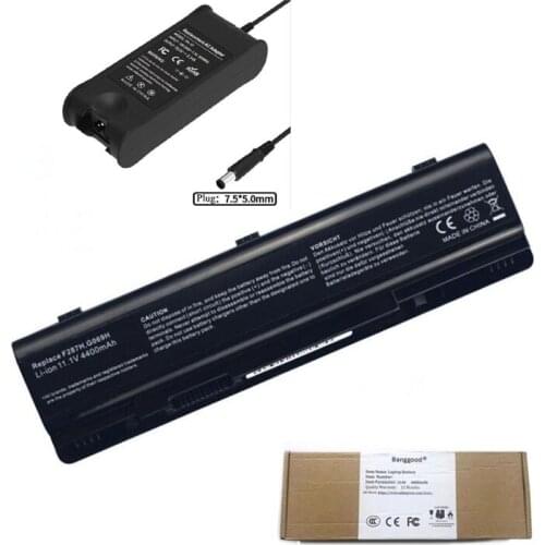 4400mAh F286H Laptop Battery + 19.5V 3.34A AC Charger for Dell Vostro 1014 1014n 1015 A840 A860 F287H 0R988H Vostro 1088 1088n
