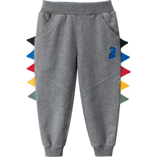 Bambino 2-9 Years Boy Warm Pants New Year 2021 Sport Pants Kids Clothes Children Clothing Pants Boys Dinosaur School Trousers