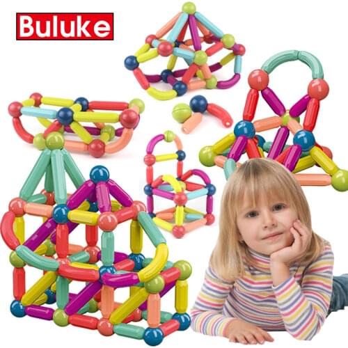 Big Size Magnetic Sticks Building Blocks Set Kids Educational Toys For Children Magnetic Toy Bricks
