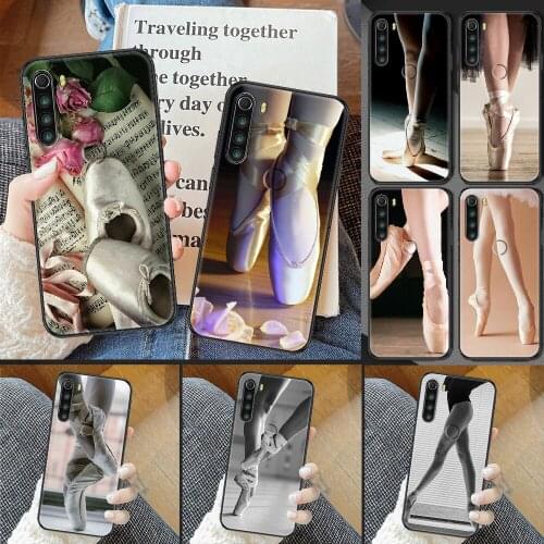 Ballerina Dance Ballet Girl Shoes Phone case For Xiaomi Redmi Note 7 7A 8 8T 9 9A 9S 10 K30 Pro Ultra black soft bumper luxury