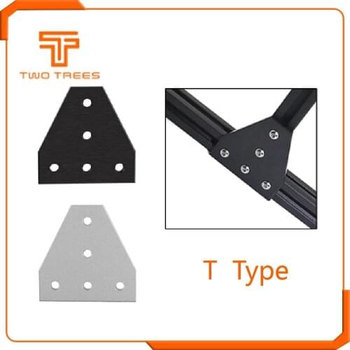 3D Printer Parts 5 Holes 90 Degree Joint Board Plate Corner Angle Bracket T/L Connection Joint Strip For 2020 Aluminum Profile