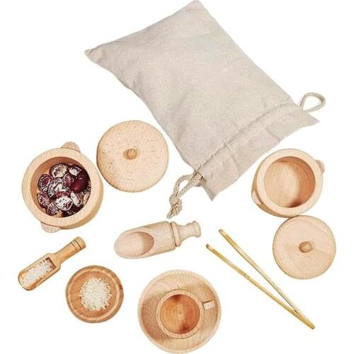 ChildrenS Wooden Kitchen Toy Set Pretend Play Simulation Kitchenware Miniature Mini Food Educational Toys Gift For Kids #20