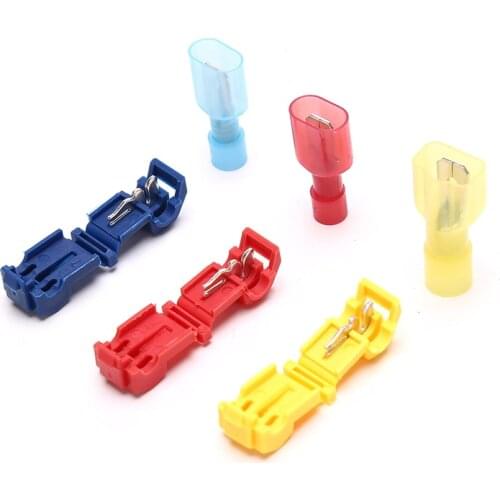 20PCS T-Tap Type Electrical Connector Fast Wire Terminal Connectors Splice and Insulated Male Female Terminals for Car