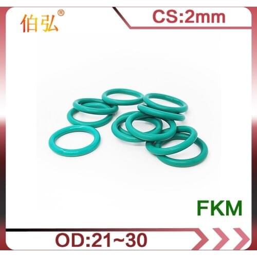 Fluororubber O-Ring 5PCS/lot FKM Sealing CS 2mm OD21/22/23/24/25/26/27/28/29/30mm O-Ring Seal Gasket Ring