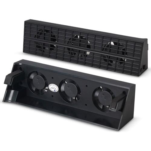 JRGK PS4 Slim Cooling Fan Console Cooler Smart Thermostat 3 Fans System Station for Sony Playstation 4 PS4 Slim