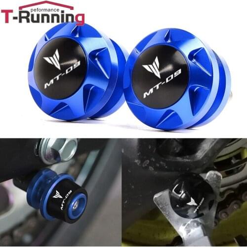 Mt09 Swingarm Spools M6 Stand Screws CNC Aluminum Motorcycle Accessories for Yamaha MT09 MT 09 MT-09 FZ09 2014-2021 2020