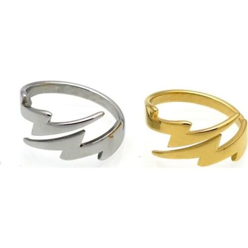 Stainless Stee Gold Lightning Ring Jewelry Gift Horry Peter Lightning Ring Gift Size 6-9