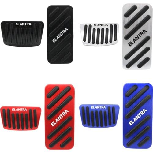 4 Colors Car Auto Brake Fuel Accelerator Pedal Cover 2Pcs/Set AT For Hyundai Elantra CN7 2020 2021 Aluminum Pedal Cover